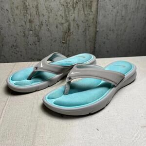 Nike Comfort Footbed Thong Flip Flop Sandals 882697-005 Women's Sz 8 Gray Teal